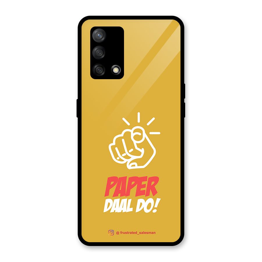 Paper Daal Do Mustard Yellow Glass Back Case for Oppo F19