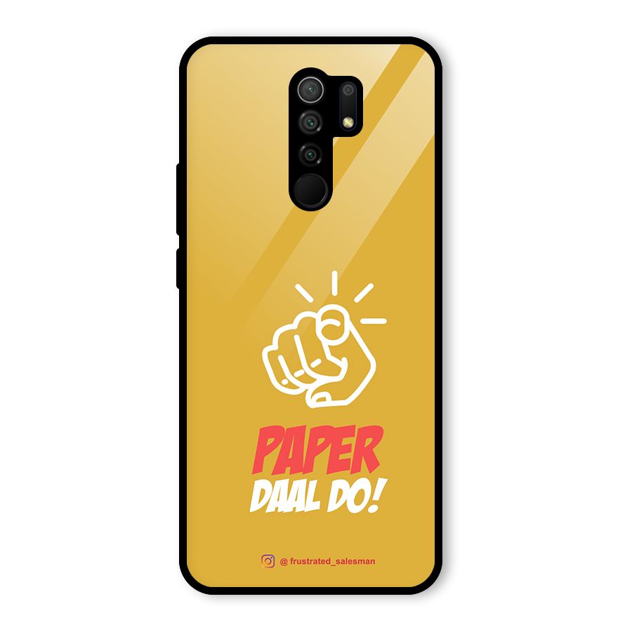 Paper Daal Do Mustard Yellow Glass Back Case for Poco M2