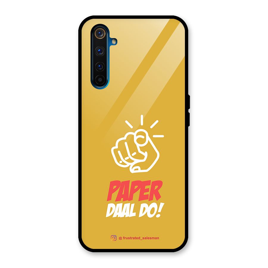 Paper Daal Do Mustard Yellow Glass Back Case for Realme 6 Pro