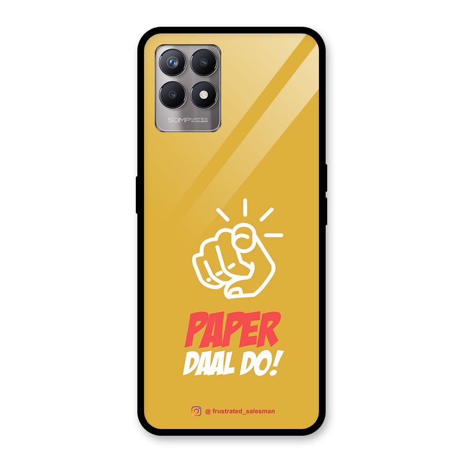 Paper Daal Do Mustard Yellow Glass Back Case for Realme 8i