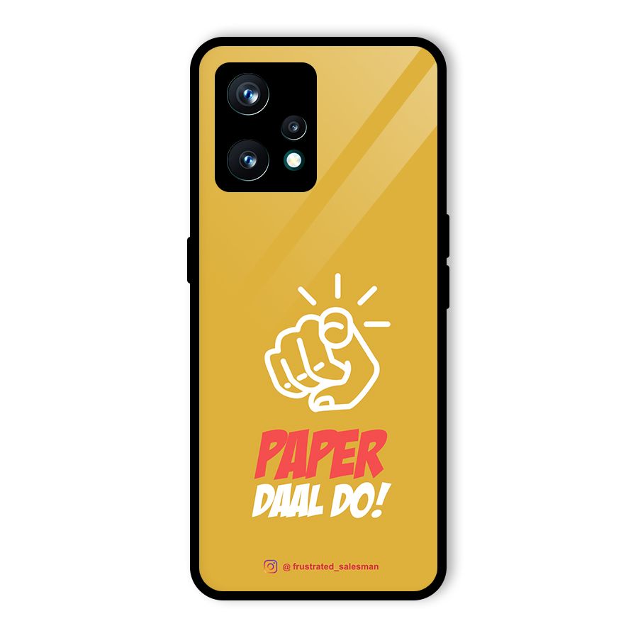 Paper Daal Do Mustard Yellow Glass Back Case for Realme 9 Pro Plus 5G