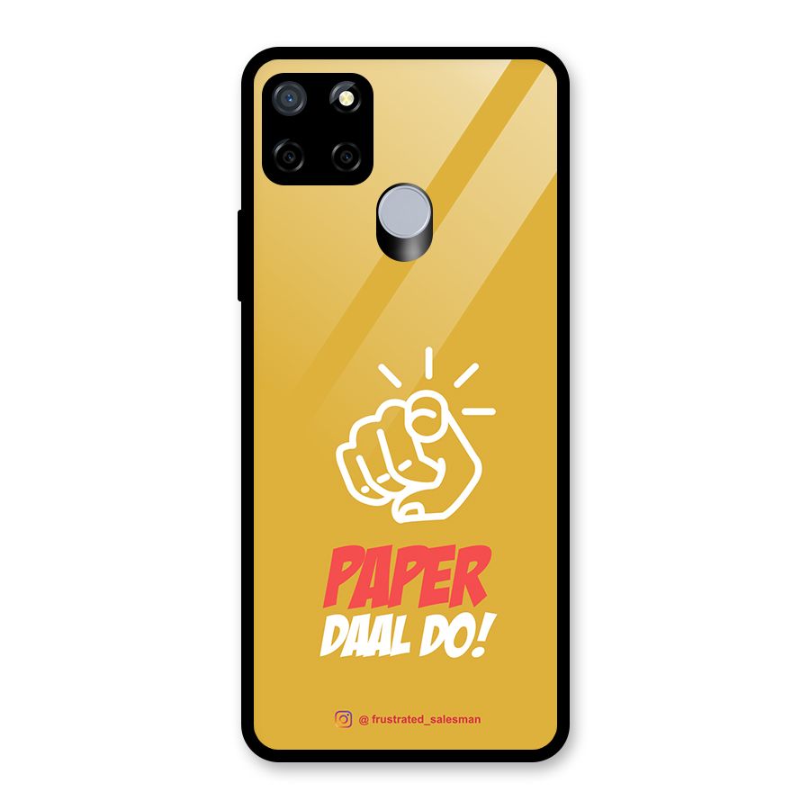 Paper Daal Do Mustard Yellow Glass Back Case for Realme C12