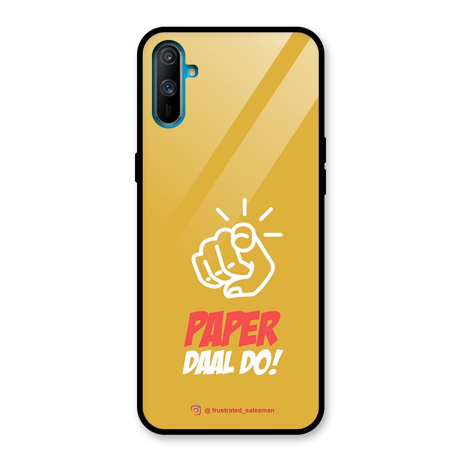 Paper Daal Do Mustard Yellow Glass Back Case for Realme C3