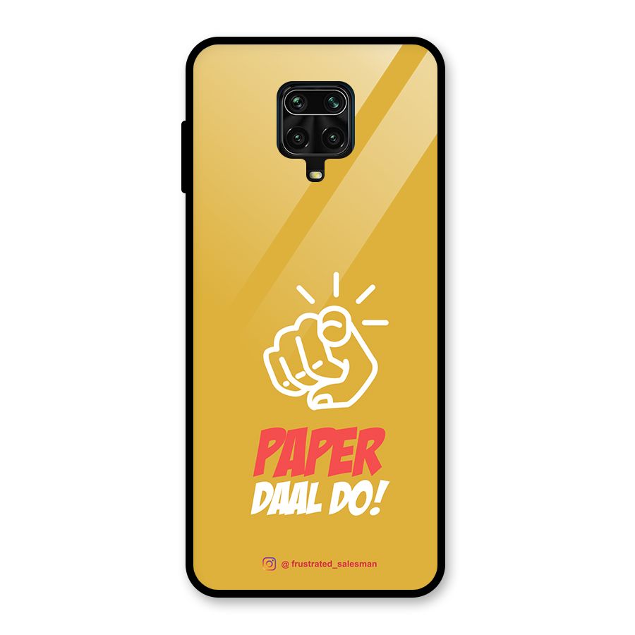 Paper Daal Do Mustard Yellow Glass Back Case for Redmi Note 10 Lite