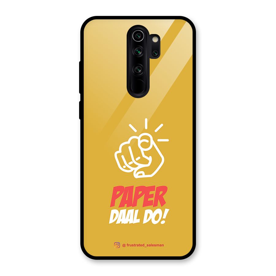 Paper Daal Do Mustard Yellow Glass Back Case for Redmi Note 8 Pro