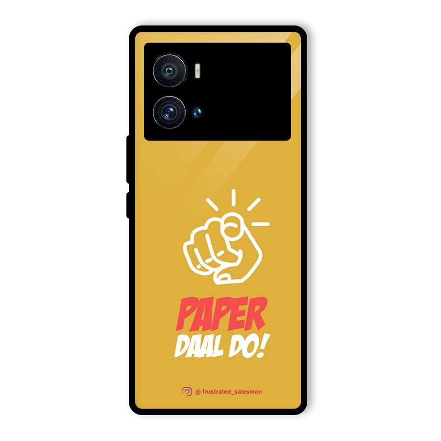 Paper Daal Do Mustard Yellow Glass Back Case for Vivo iQOO 9 Pro