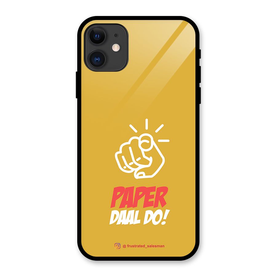 Paper Daal Do Mustard Yellow Glass Back Case for iPhone 11