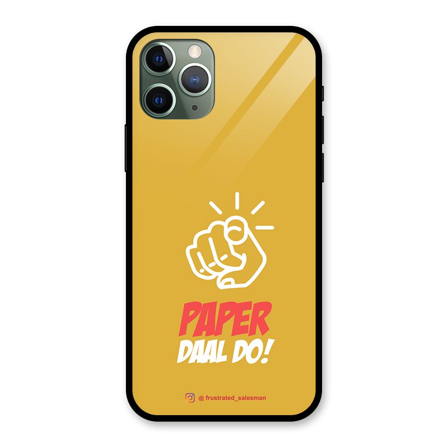 Paper Daal Do Mustard Yellow Glass Back Case for iPhone 11 Pro