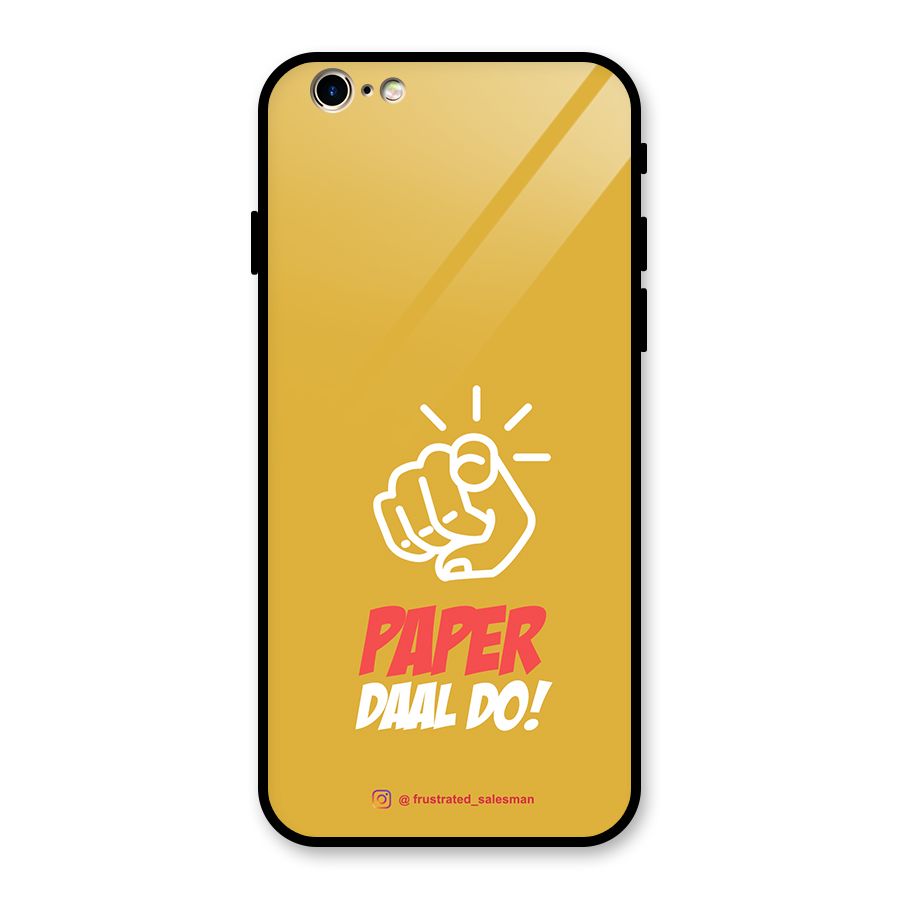 Paper Daal Do Mustard Yellow Glass Back Case for iPhone 6 6S