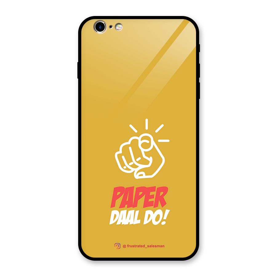 Paper Daal Do Mustard Yellow Glass Back Case for iPhone 6 Plus 6S Plus