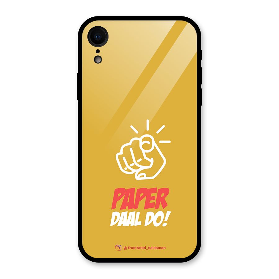 Paper Daal Do Mustard Yellow Glass Back Case for iPhone XR