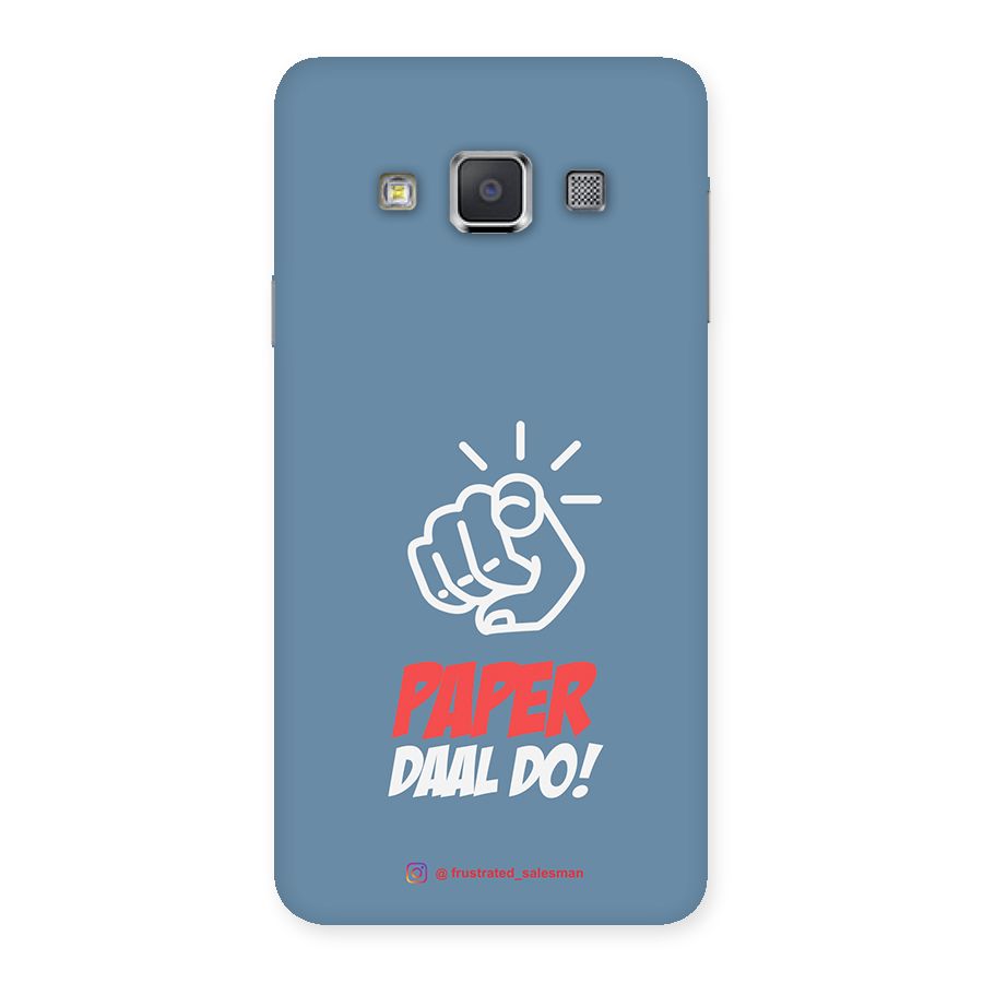 Paper Daal Do SteelBlue Back Case for Galaxy A3