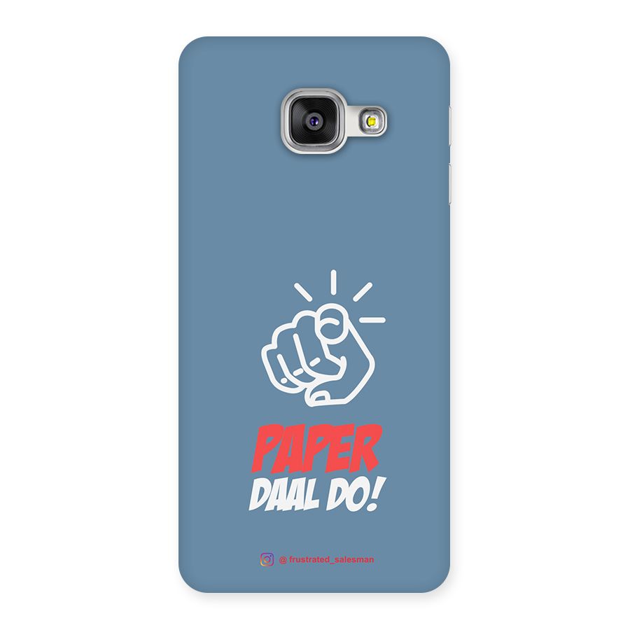Paper Daal Do SteelBlue Back Case for Galaxy A3 2016