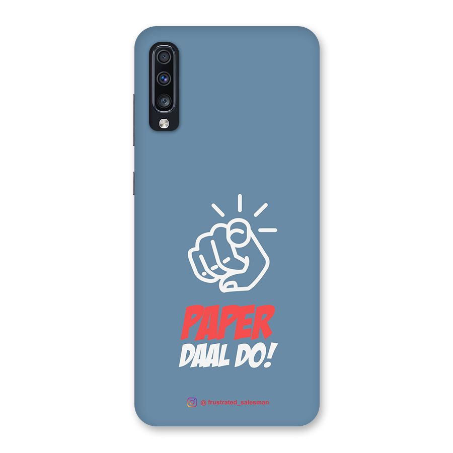 Paper Daal Do SteelBlue Back Case for Galaxy A70