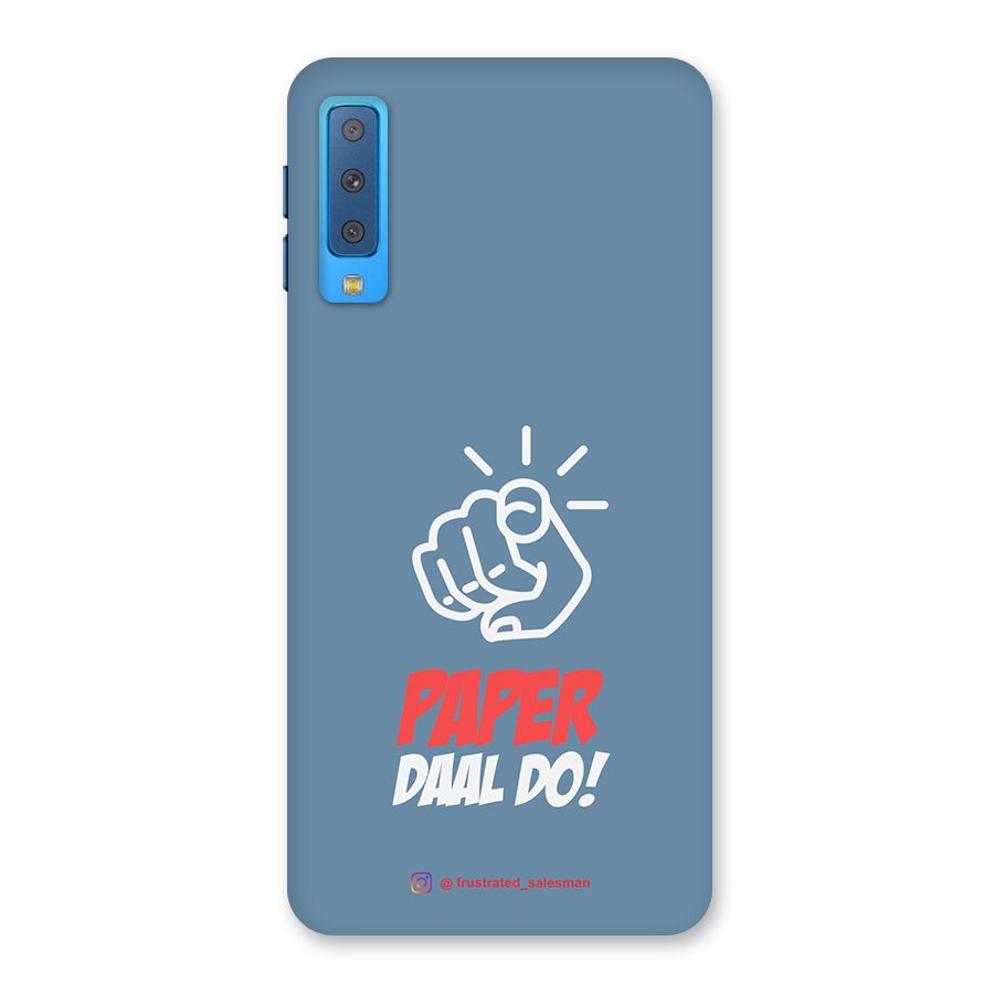 Paper Daal Do SteelBlue Back Case for Galaxy A7 (2018)