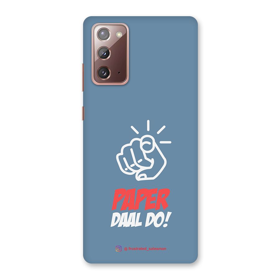 Paper Daal Do SteelBlue Back Case for Galaxy Note 20