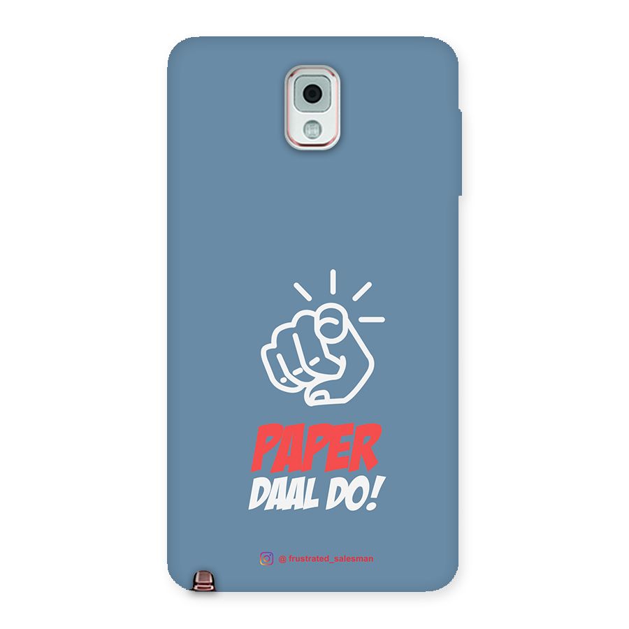 Paper Daal Do SteelBlue Back Case for Galaxy Note 3
