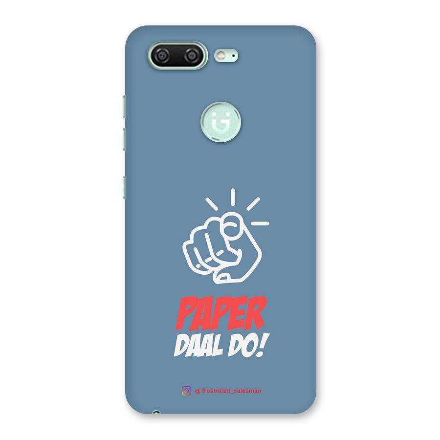 Paper Daal Do SteelBlue Back Case for Gionee S10