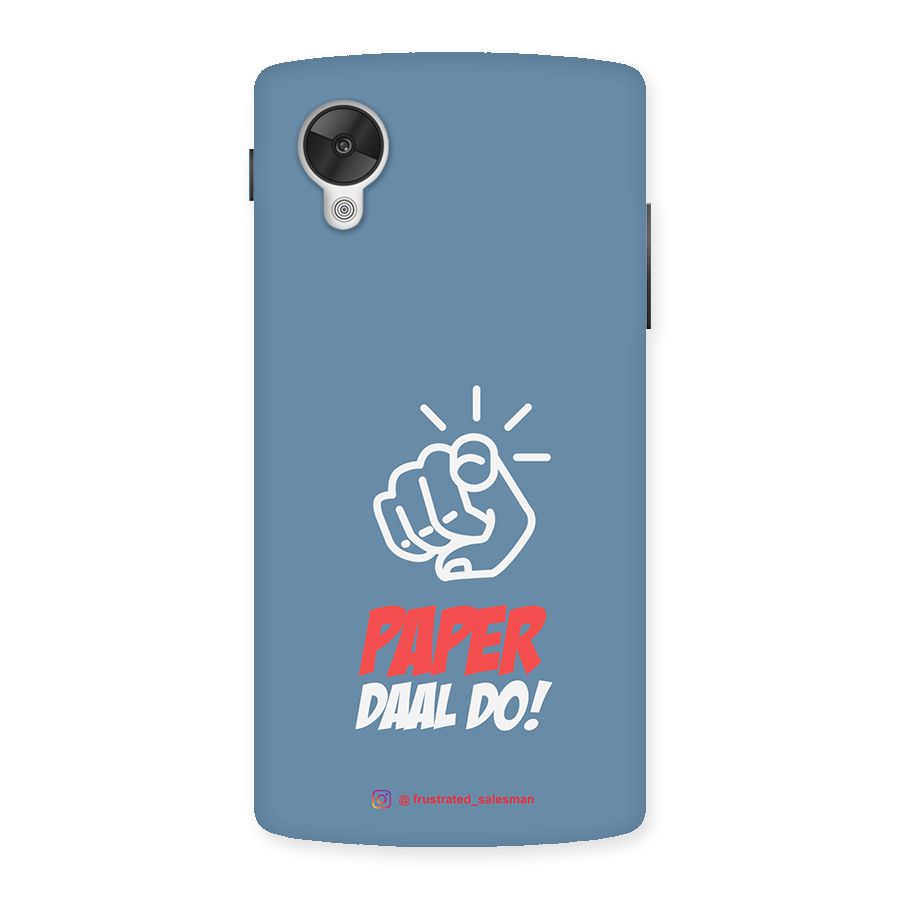 Paper Daal Do SteelBlue Back Case for Google Nexsus 5