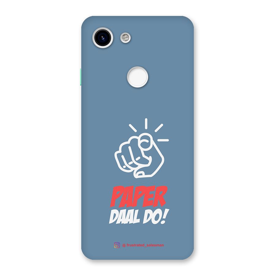 Paper Daal Do SteelBlue Back Case for Google Pixel 3