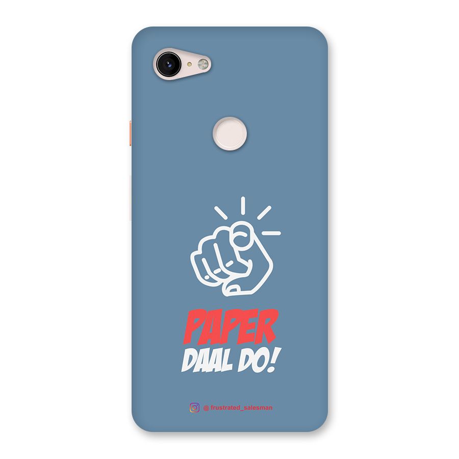 Paper Daal Do SteelBlue Back Case for Google Pixel 3 XL