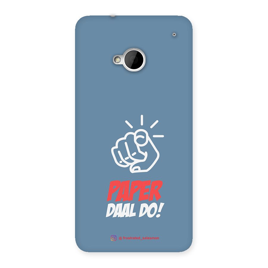 Paper Daal Do SteelBlue Back Case for HTC One M7