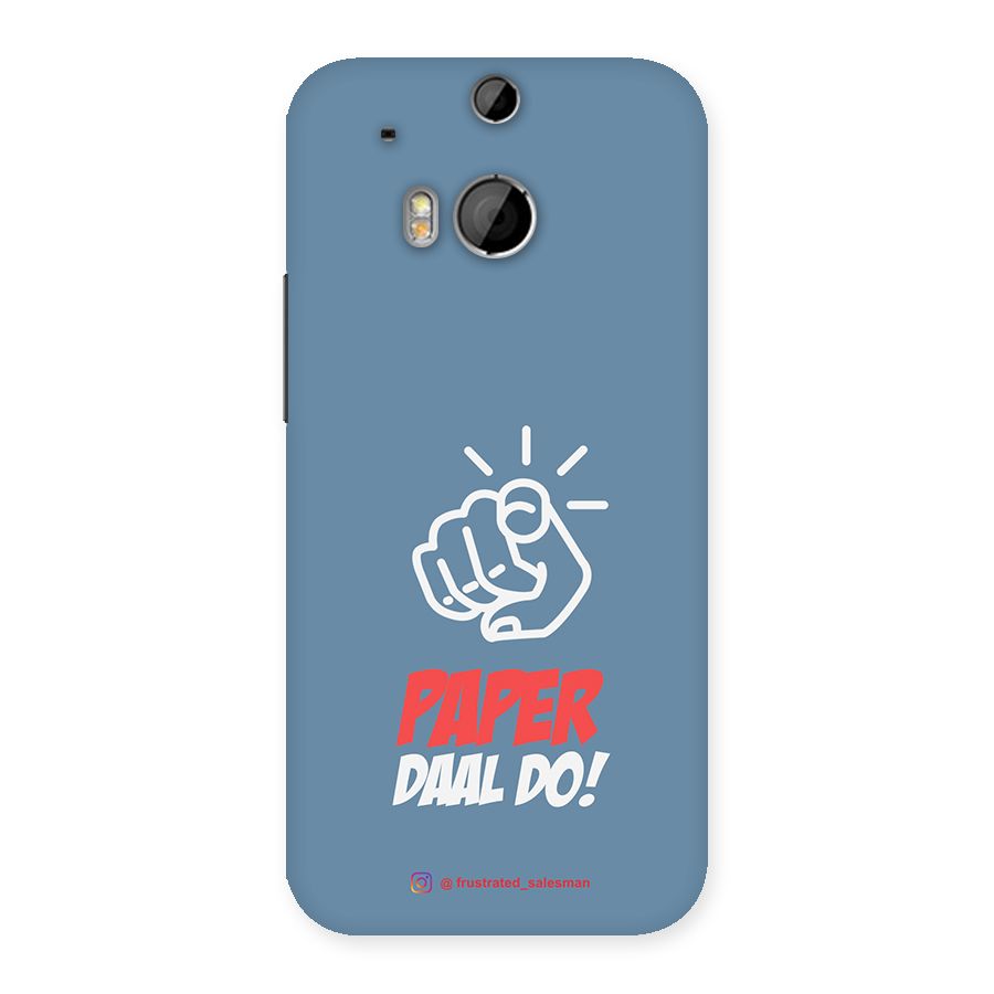 Paper Daal Do SteelBlue Back Case for HTC One M8