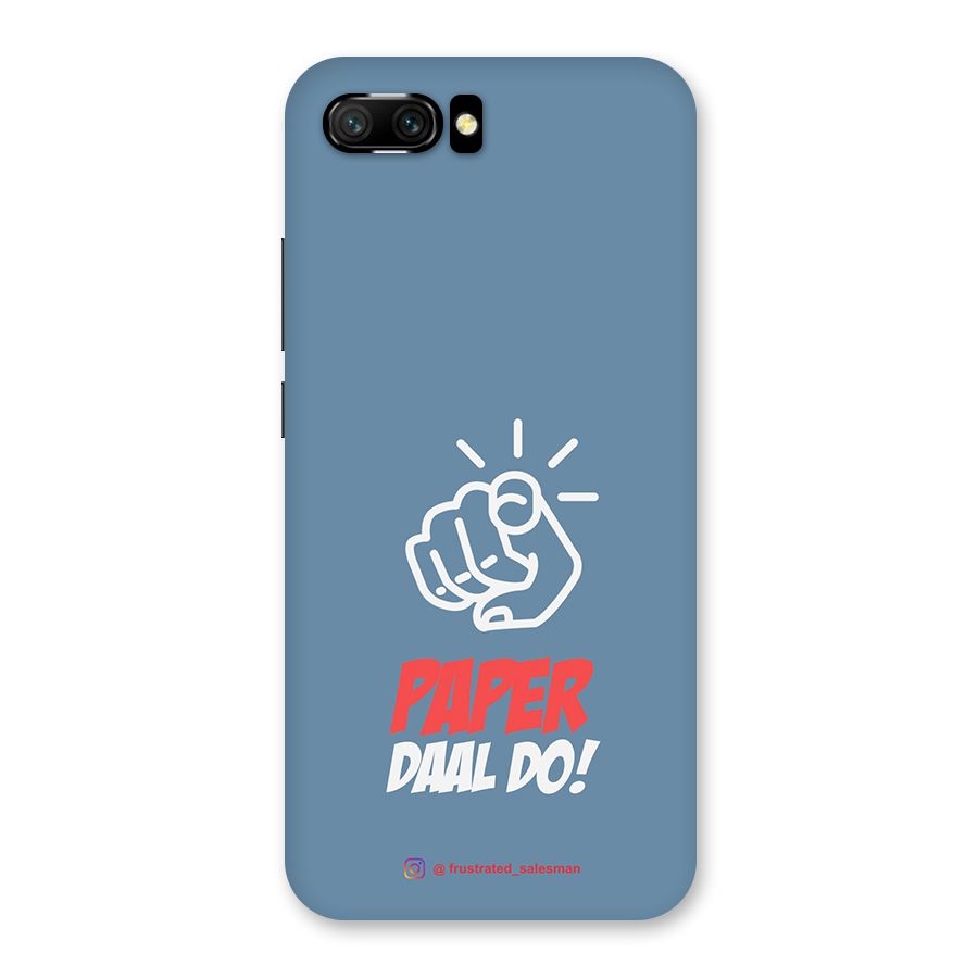 Paper Daal Do SteelBlue Back Case for Honor 10