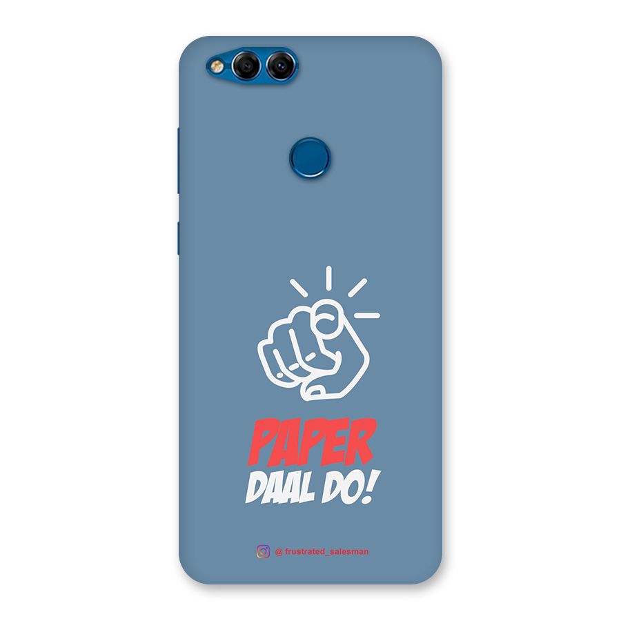Paper Daal Do SteelBlue Back Case for Honor 7X