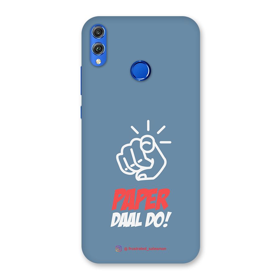 Paper Daal Do SteelBlue Back Case for Honor 8X