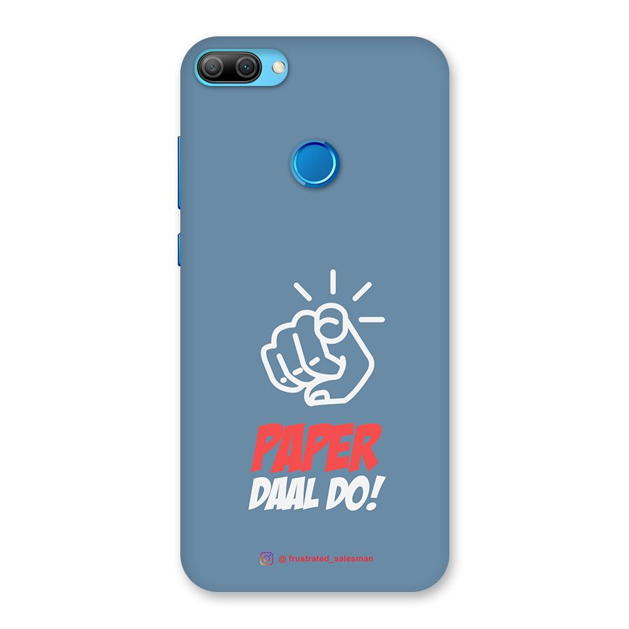Paper Daal Do SteelBlue Back Case for Honor 9N