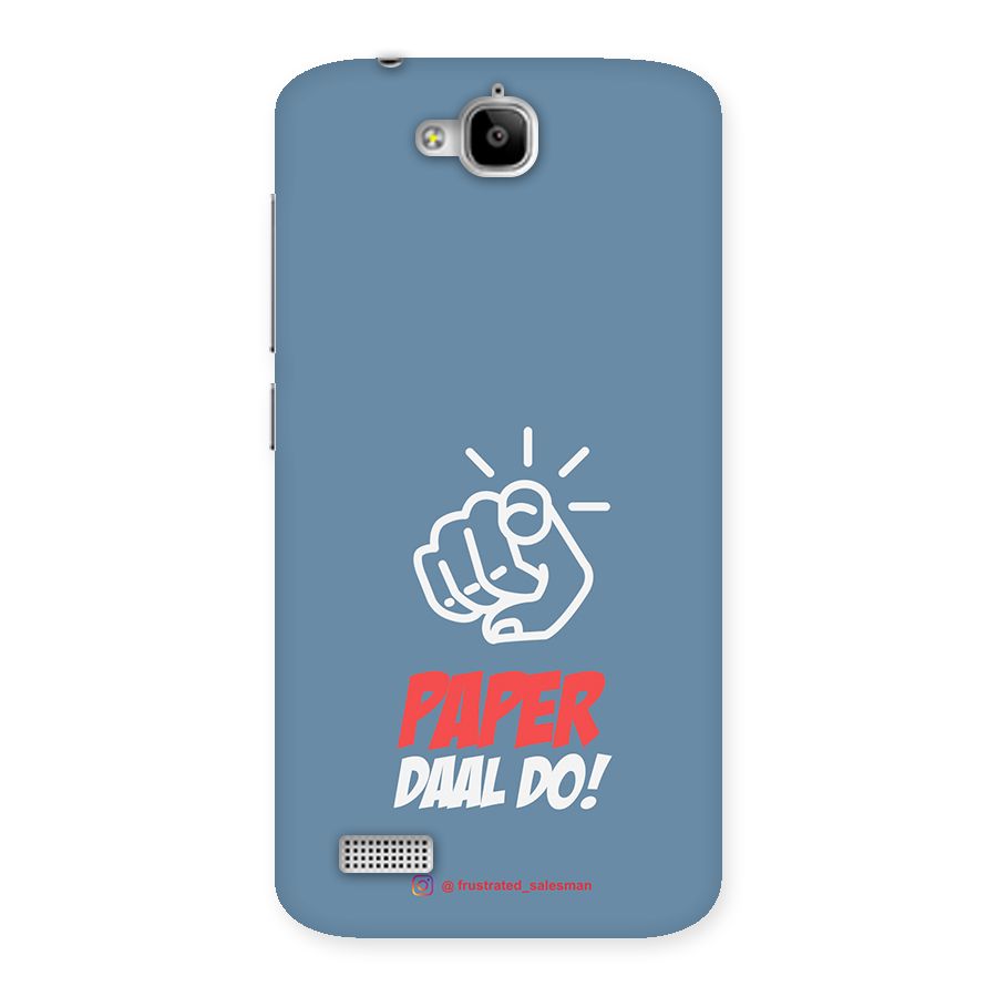 Paper Daal Do SteelBlue Back Case for Honor Holly