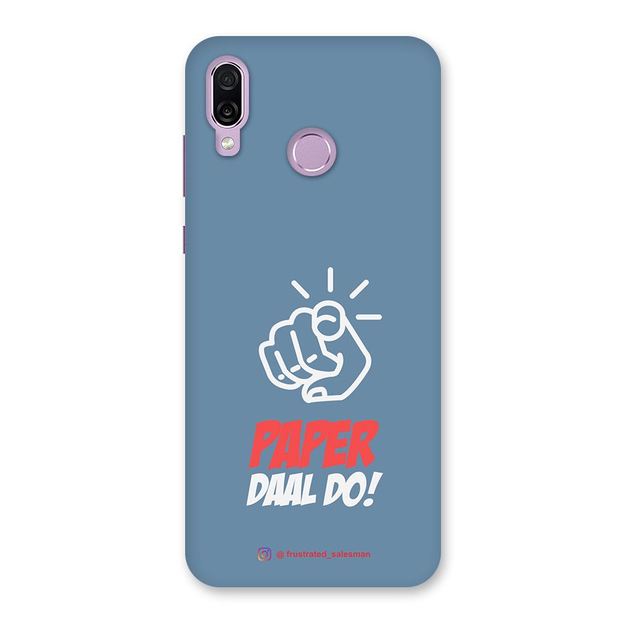 Paper Daal Do SteelBlue Back Case for Honor Play