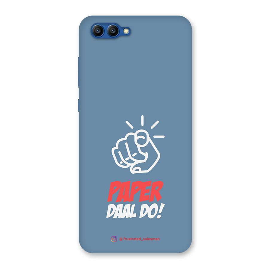 Paper Daal Do SteelBlue Back Case for Honor View 10