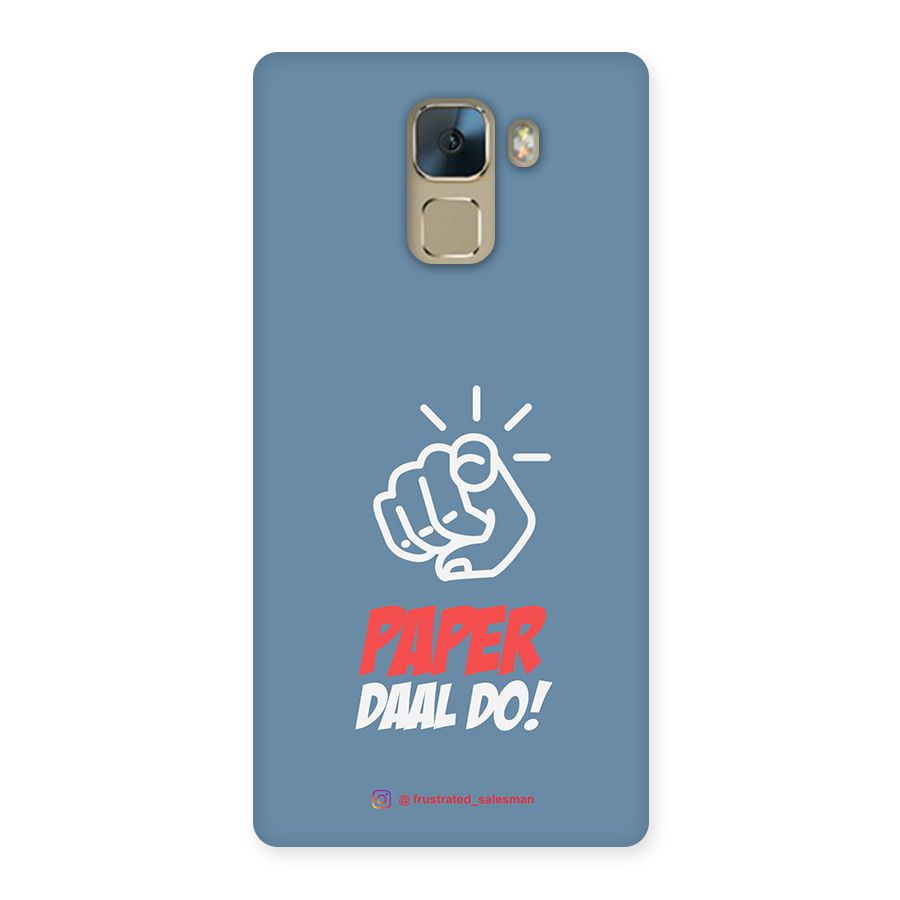 Paper Daal Do SteelBlue Back Case for Huawei Honor 7