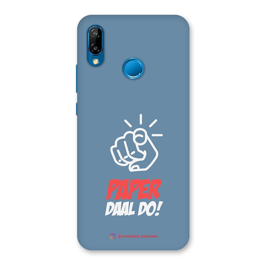 Paper Daal Do SteelBlue Back Case for Huawei P20 Lite