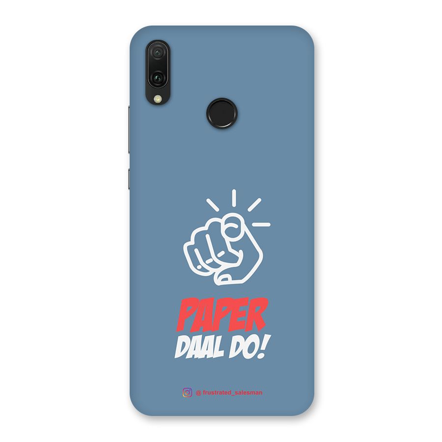 Paper Daal Do SteelBlue Back Case for Huawei Y9 (2019)