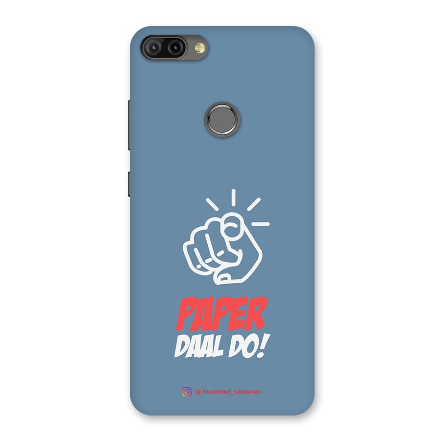 Paper Daal Do SteelBlue Back Case for Infinix Hot 6 Pro