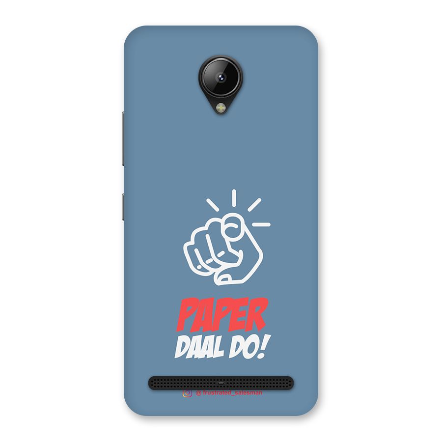 Paper Daal Do SteelBlue Back Case for Lenovo C2