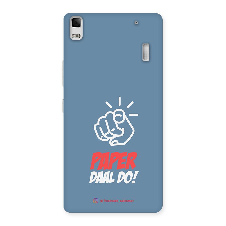 Paper Daal Do SteelBlue Back Case for Lenovo K3 Note