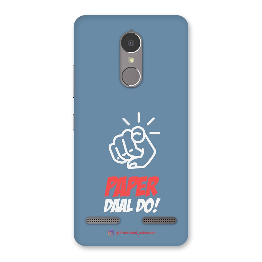Paper Daal Do SteelBlue Back Case for Lenovo K6
