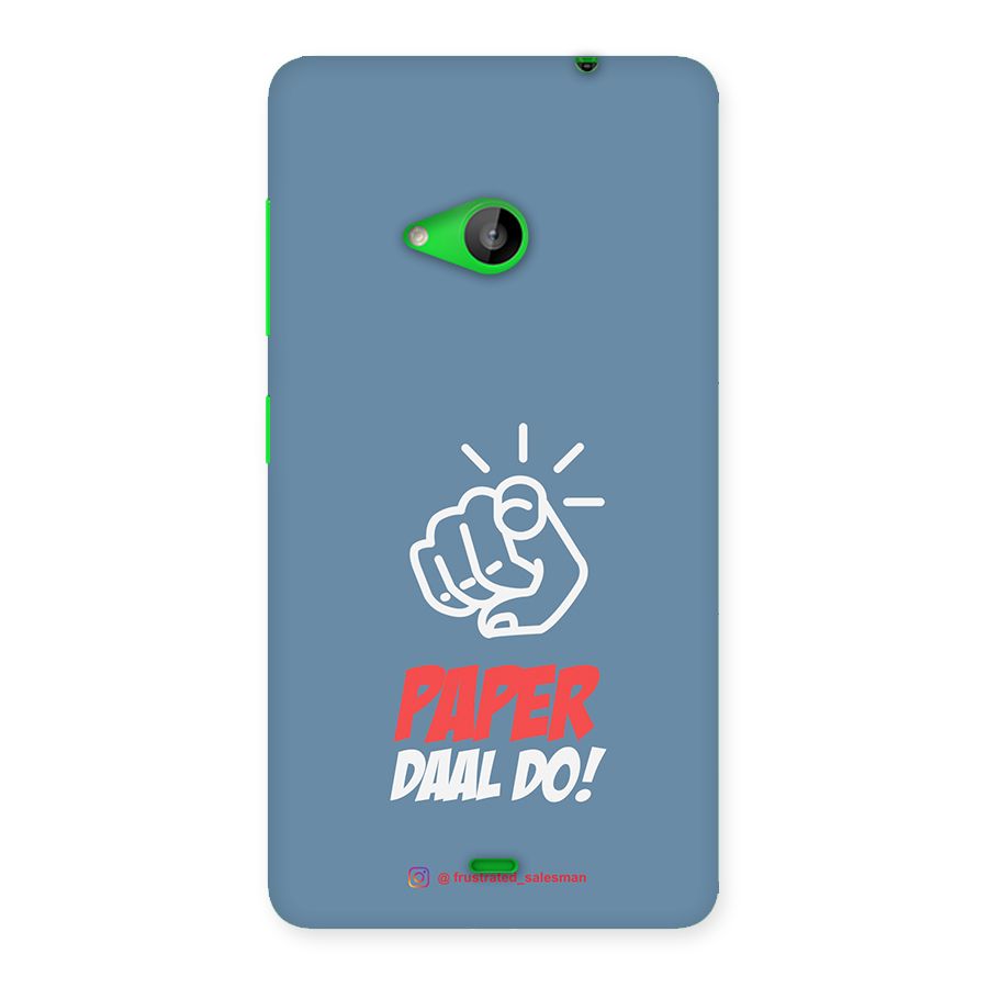 Paper Daal Do SteelBlue Back Case for Lumia 535