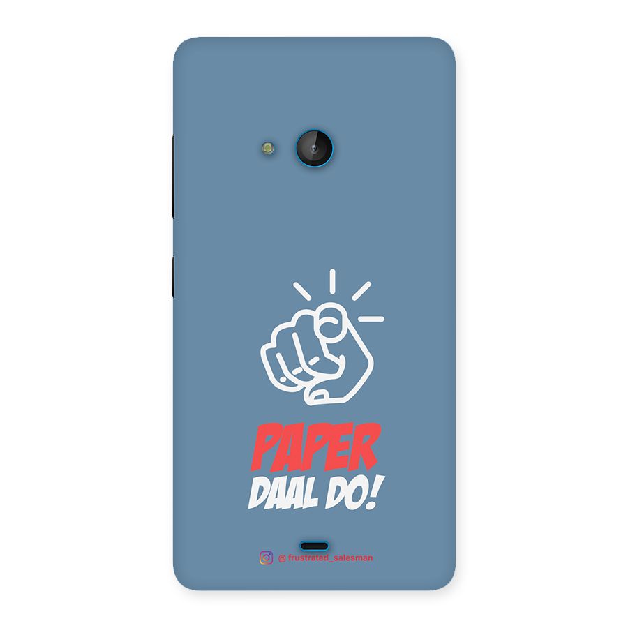 Paper Daal Do SteelBlue Back Case for Lumia 540