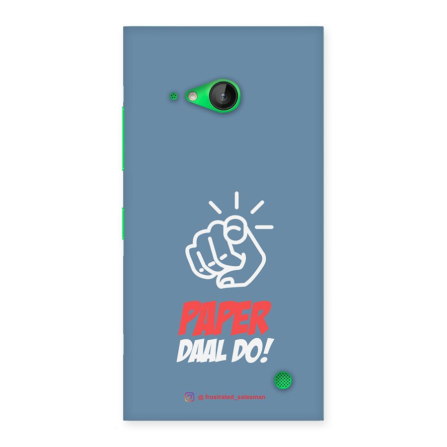 Paper Daal Do SteelBlue Back Case for Lumia 730