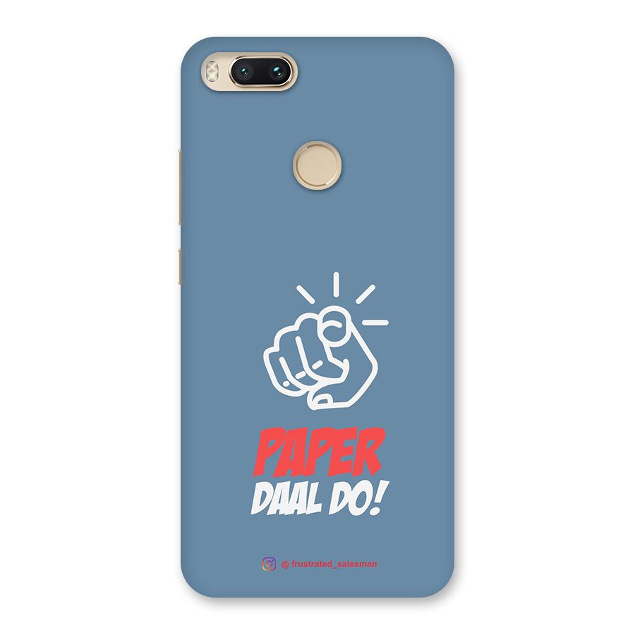Paper Daal Do SteelBlue Back Case for Mi A1