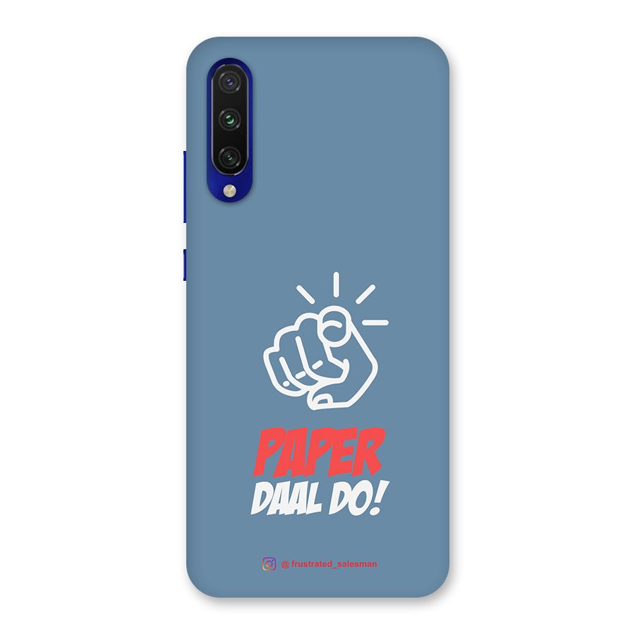 Paper Daal Do SteelBlue Back Case for Mi A3