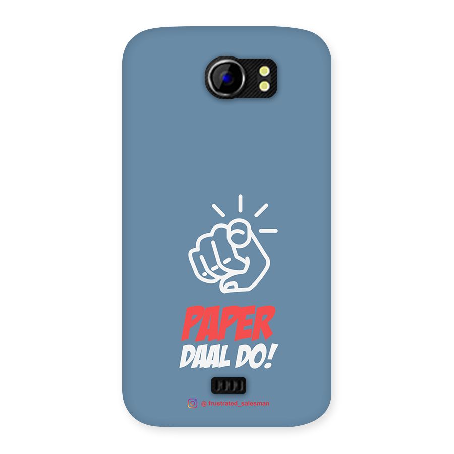 Paper Daal Do SteelBlue Back Case for Micromax Canvas 2 A110
