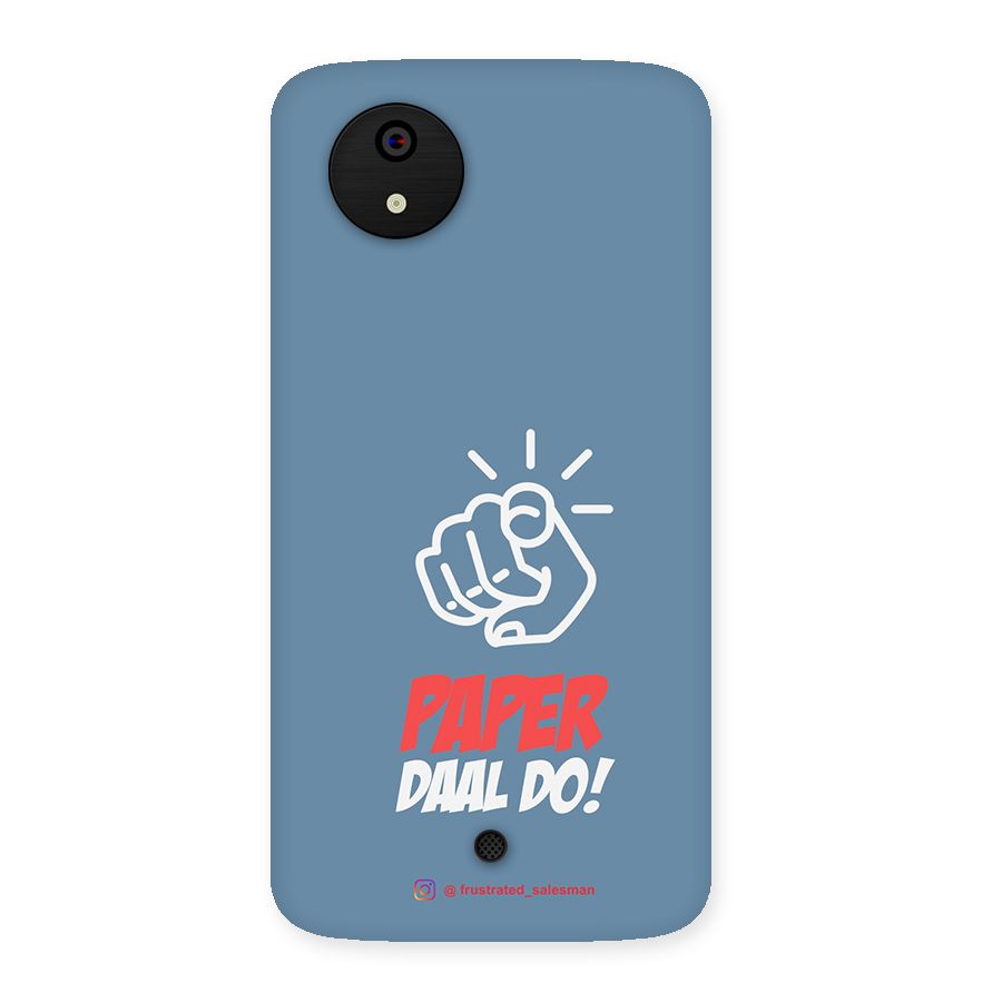 Paper Daal Do SteelBlue Back Case for Micromax Canvas A1