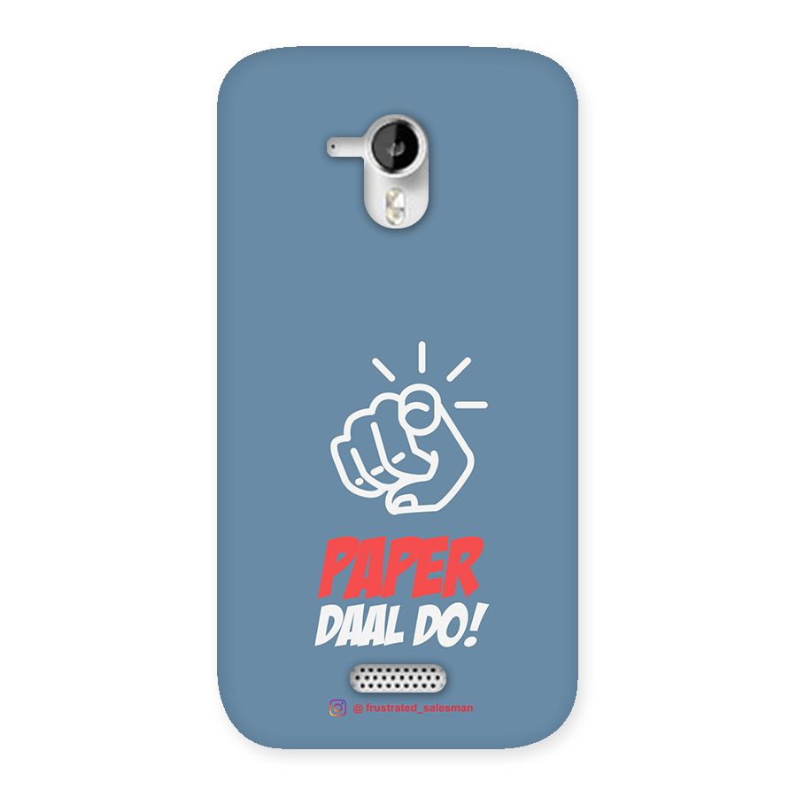 Paper Daal Do SteelBlue Back Case for Micromax Canvas HD A116