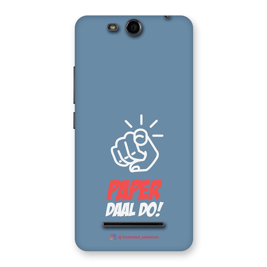 Paper Daal Do SteelBlue Back Case for Micromax Canvas Juice 3 Q392